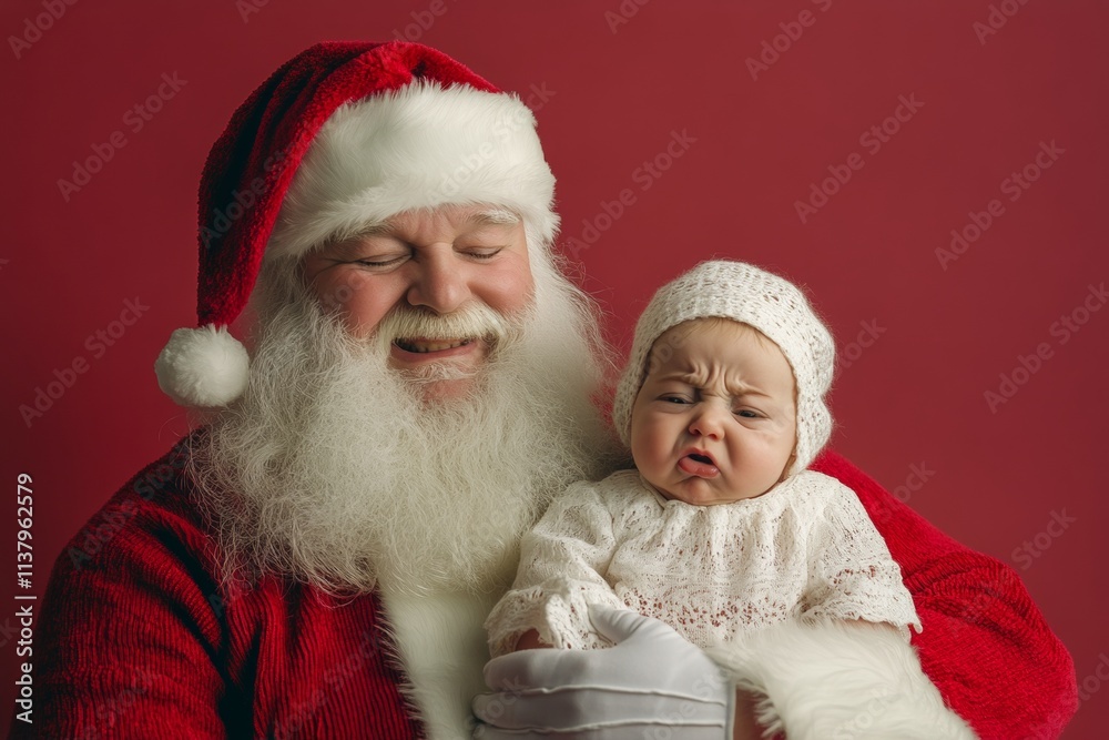 Isolated white baby girl in holiday lap on red background. Joyful noel, stunning baby girl! copyspace. Santa kid picture. Red lap kid christmas. Santa portrait idea. Kid santa photo idea. Isolated white baby girl in holiday lap on red background. Joyful noel, stunning baby girl! copyspace. Santa kid picture. Red lap kid christmas. Santa portrait idea. Kid santa photo idea.