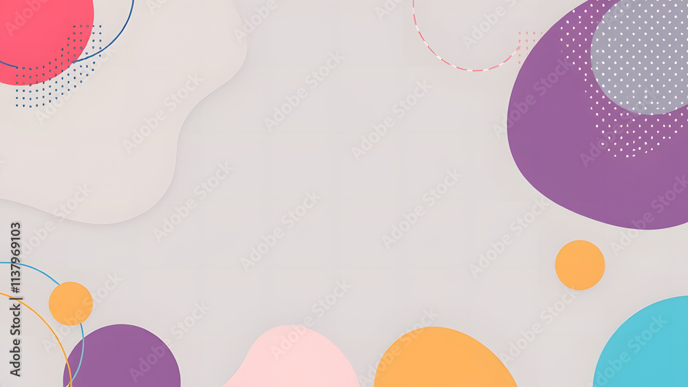 Ball and frame illustration with colorful design and shapes featuring a ball, starfish, and vibrant elements Ball and frame illustration with colorful design and shapes featuring a ball, starfish, and vibrant elements