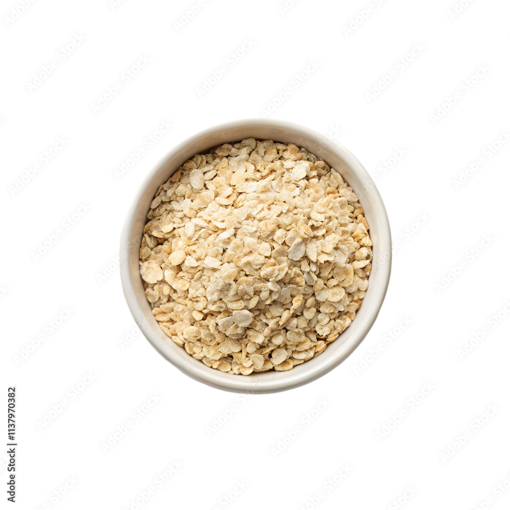 Dry porridge oats on transparent background Dry porridge oats on transparent background