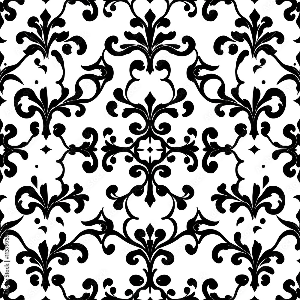 Elegant Damask Pattern: A sophisticated and intricate black and white damask pattern, perfect for adding a touch of classic elegance to your designs. Elegant Damask Pattern: A sophisticated and intricate black and white damask pattern, perfect for adding a touch of classic elegance to your designs.