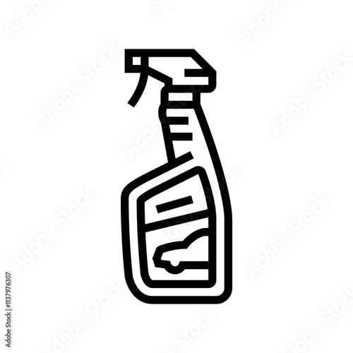 glass cleaner car care line icon vector. glass cleaner car care sign. isolated contour symbol black illustration