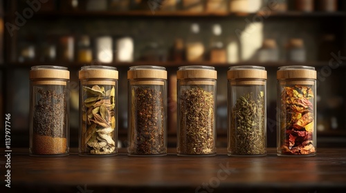 Herbs and spices. Spice ingredients background