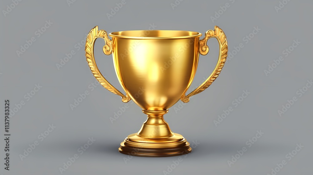 A gleaming golden trophy on a neutral background, symbolizing achievement and success. A gleaming golden trophy on a neutral background, symbolizing achievement and success.