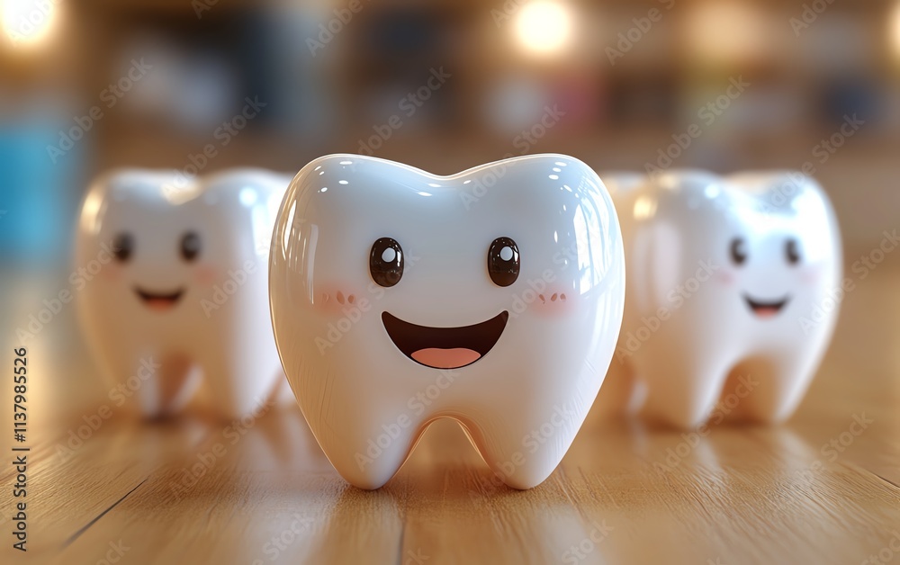3D happy teeth smiling, perfect oral care and hygiene, clean and shiny teeth, health and dentist care concept, friendly, bright design 3D happy teeth smiling, perfect oral care and hygiene, clean and shiny teeth, health and dentist care concept, friendly, bright design
