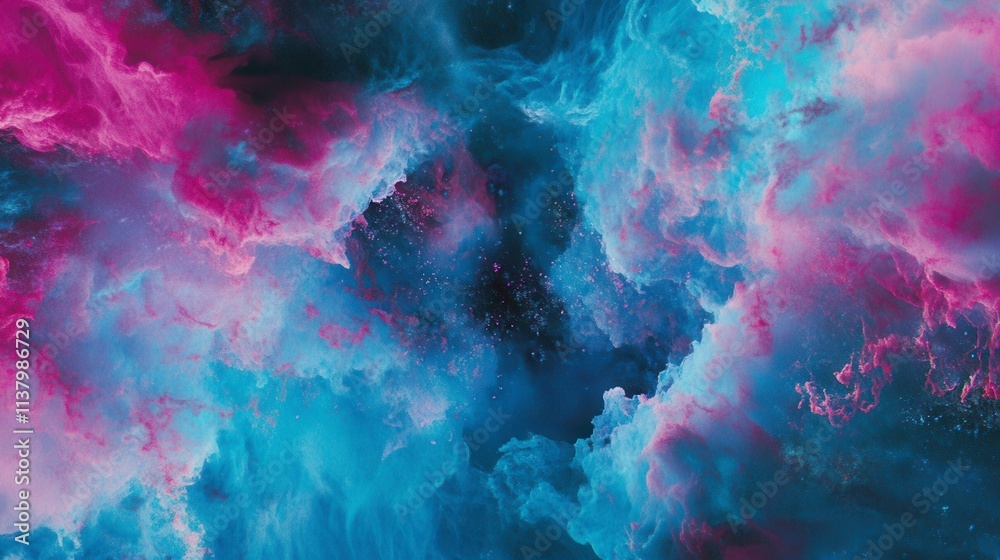 Abstract Cosmic Nebulae: A Colorful Space Painting Abstract Cosmic Nebulae: A Colorful Space Painting