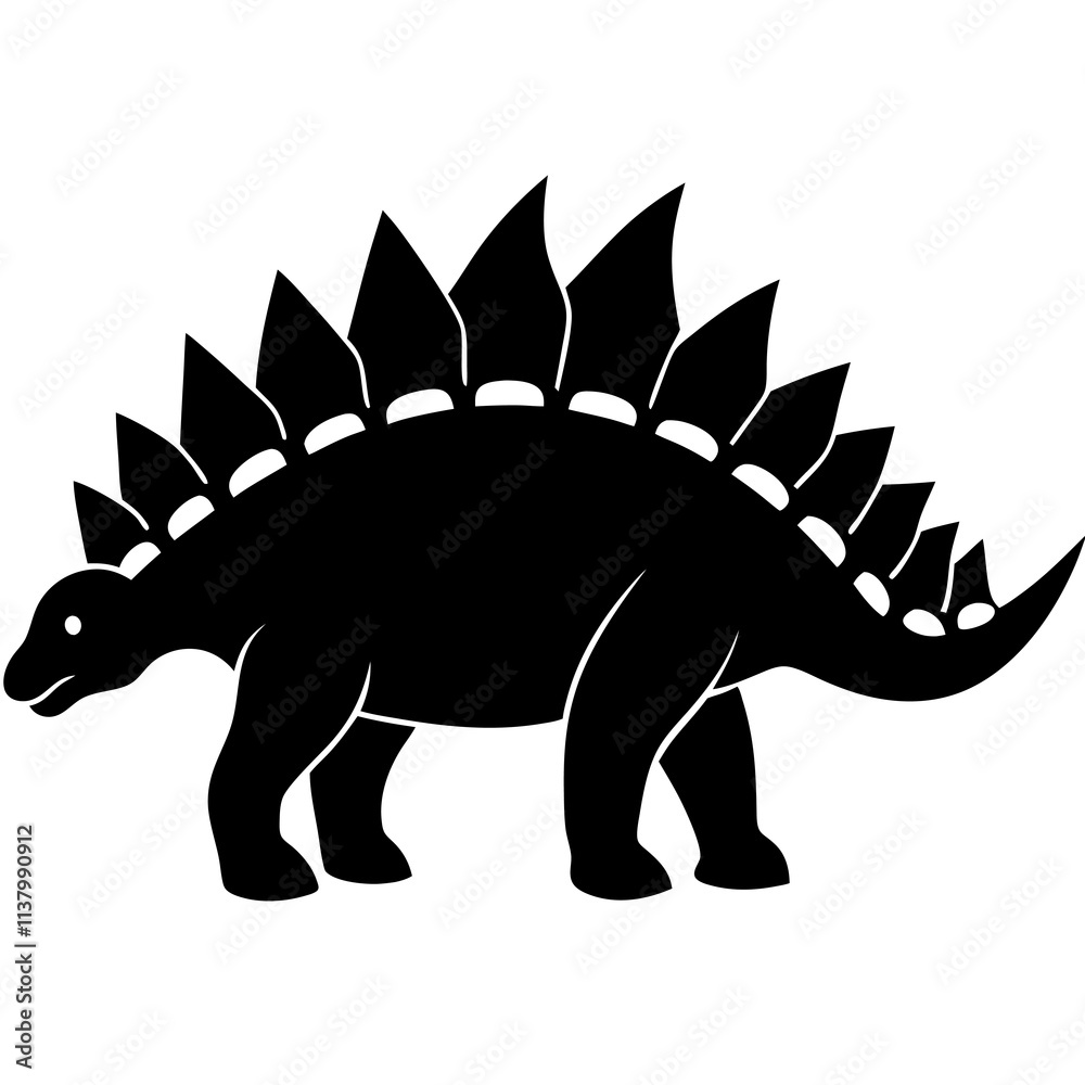 Ankylosaurus Silhouette vector illustration Ankylosaurus Silhouette vector illustration