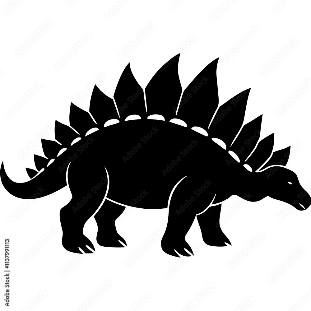 Ankylosaurus Silhouette vector illustration Ankylosaurus Silhouette vector illustration