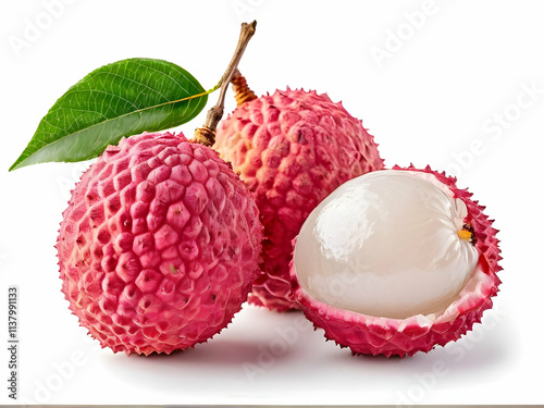 lychee isolated on white background