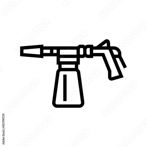 foam cannon car care line icon vector. foam cannon car care sign. isolated contour symbol black illustration