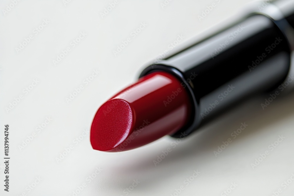 Luxurious Red Lipstick Close-Up Shot Luxurious Red Lipstick Close-Up Shot