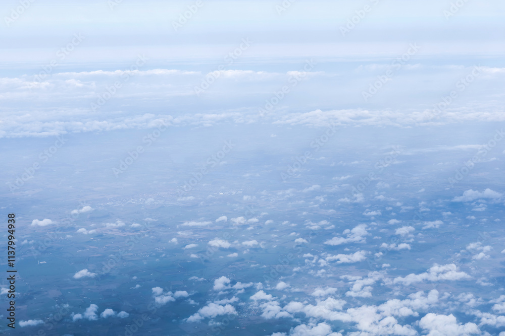 Sky and clouds background from above on Earth. High quality photo Sky and clouds background from above on Earth. High quality photo