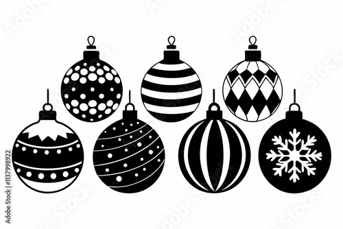 set of Christmas balls
