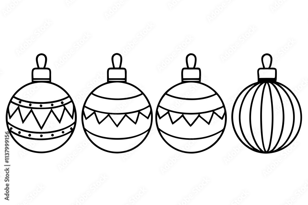 Fototapeta premium set of Christmas balls