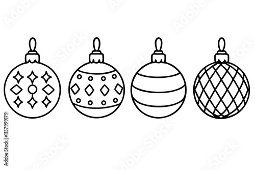 set of Christmas balls