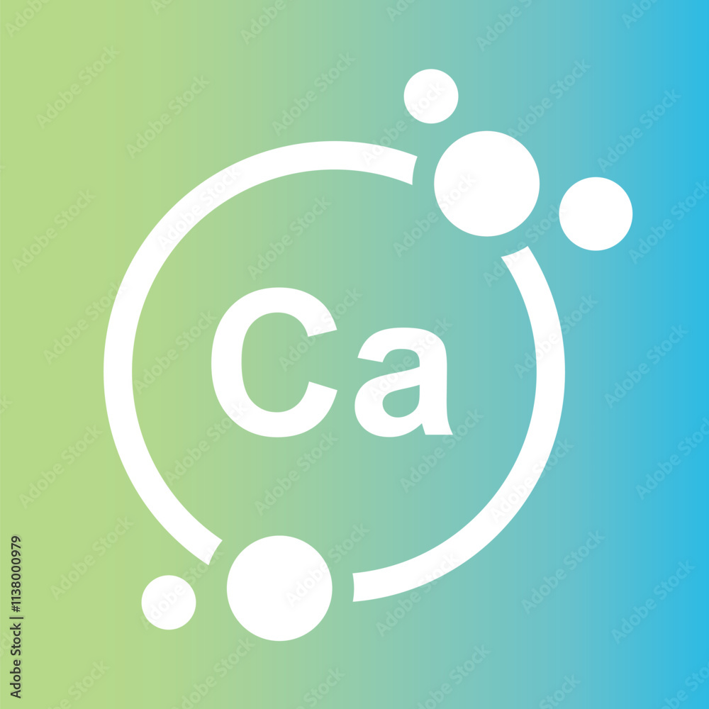 Mineral Ca Calcium, blue shining pill, capsule, - icon, vector. Mineral Ca Calcium, blue shining pill, capsule, - icon, vector.