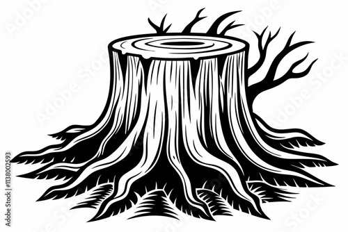 tree stump silhouette
