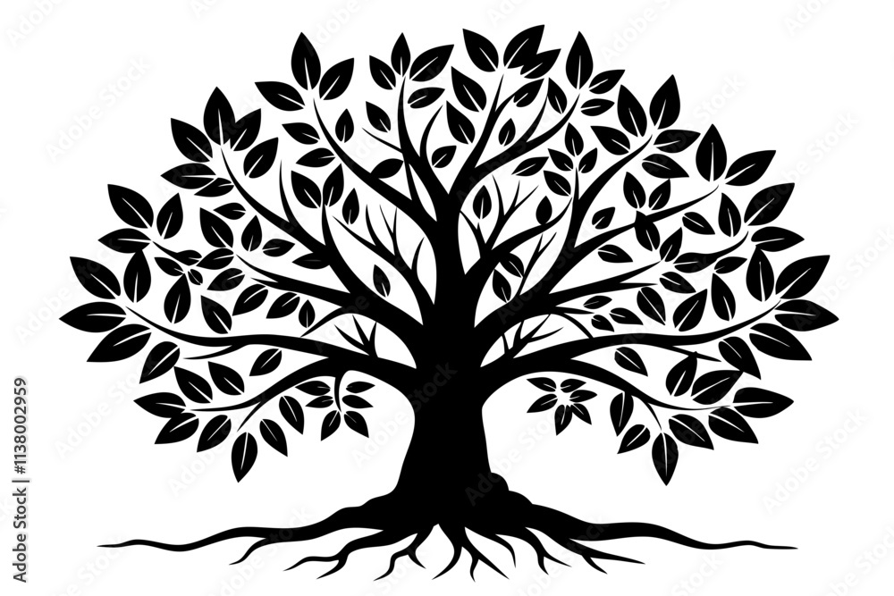 Obraz premium tree silhouette vector