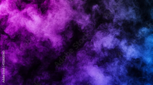 A vibrant black-to-purple gradient background with soft bokeh effects, creating a dreamy and ethereal atmosphere for design and creative projects.