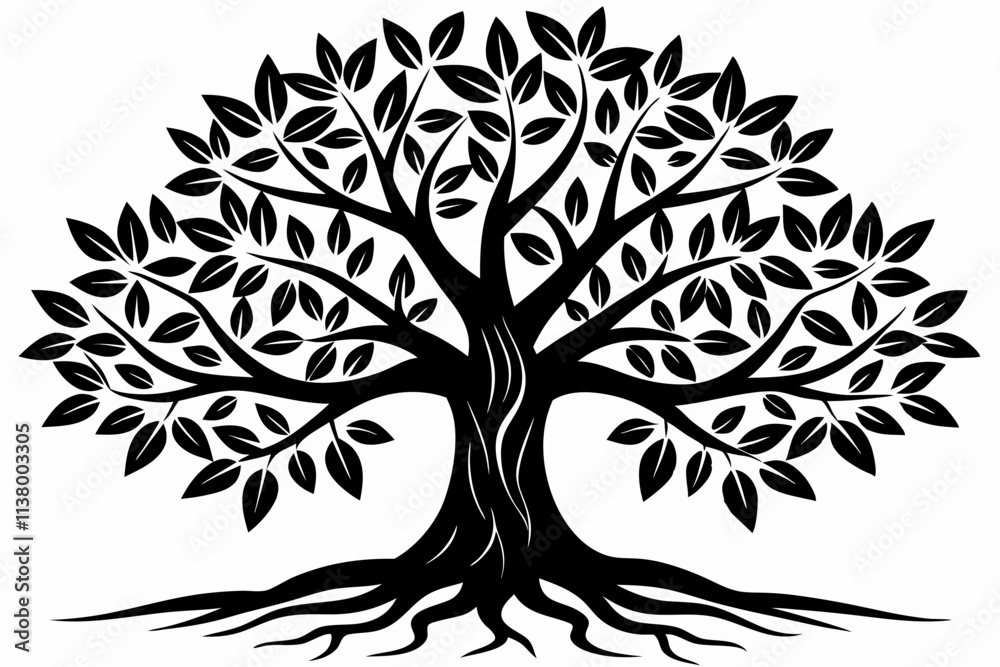 Obraz premium tree silhouette vector