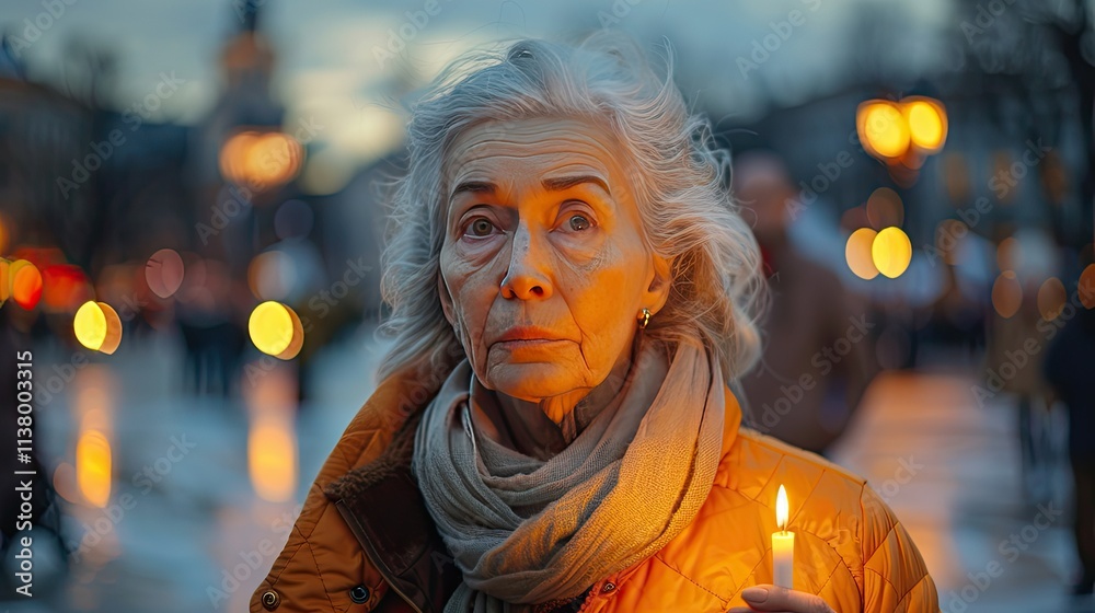 Obraz premium person with candle