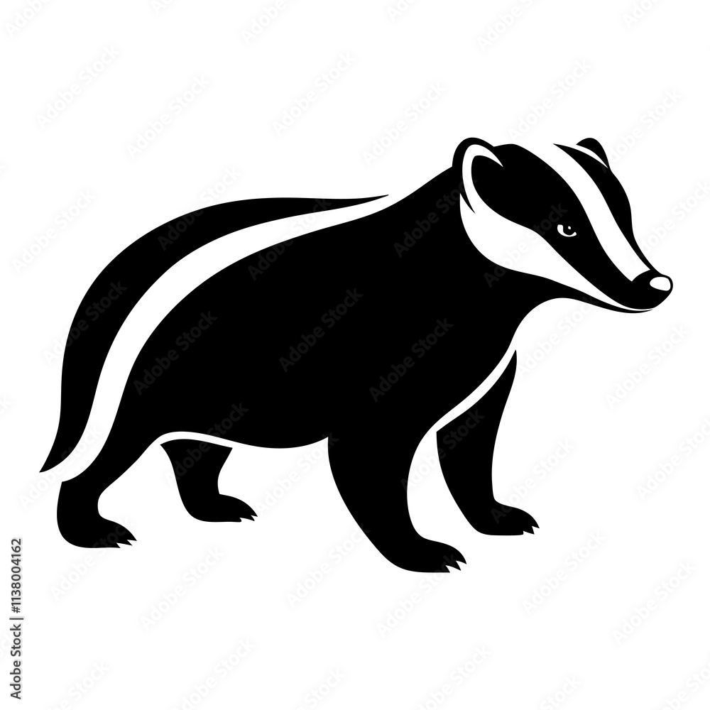 Badger Silhouette vector illustration Badger Silhouette vector illustration
