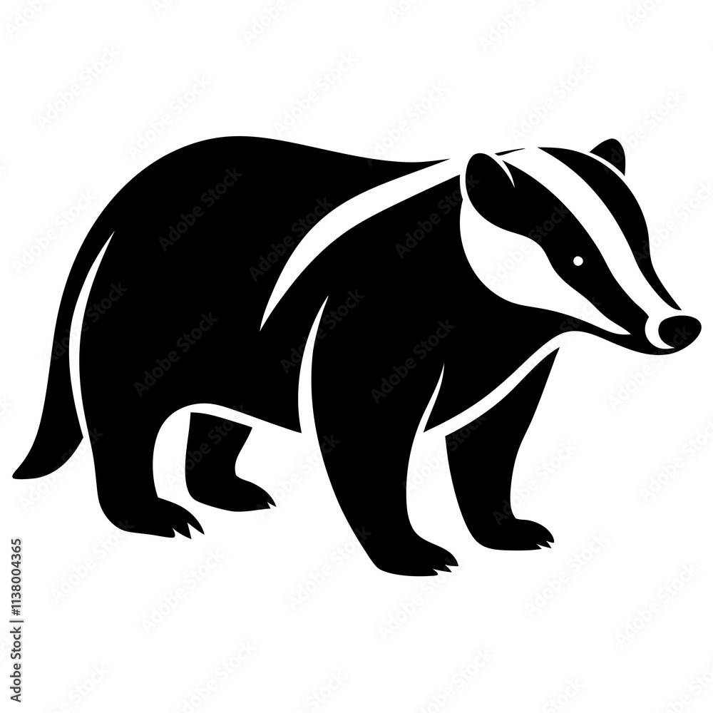 Badger Silhouette vector illustration Badger Silhouette vector illustration