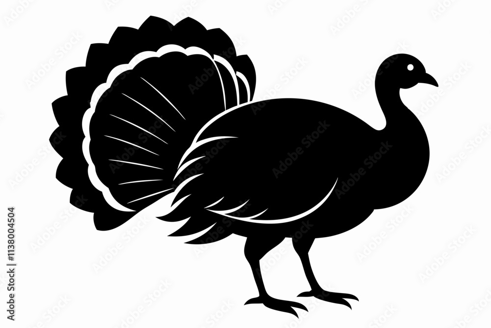 turkey silhouette vector illustration turkey silhouette vector illustration