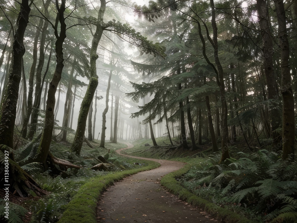Fototapeta premium footpath in the woods