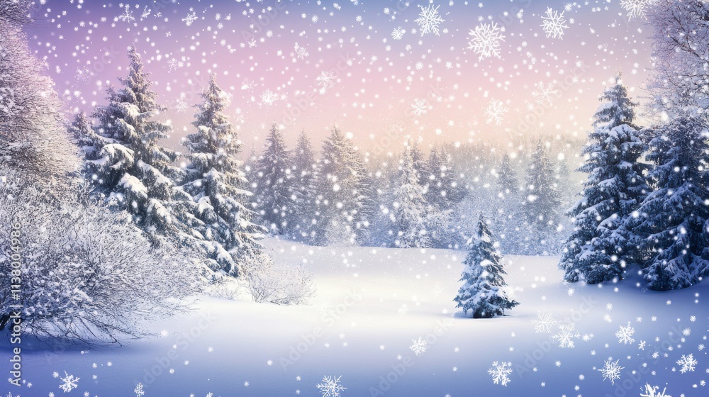 Winter Wonderland Forest Scene: A Breathtaking Snowy Landscape Winter Wonderland Forest Scene: A Breathtaking Snowy Landscape