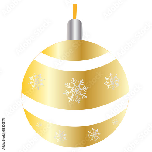 golden christmas ball