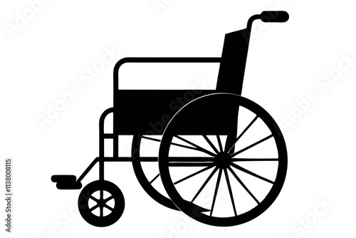 wheelchair isolated on white background