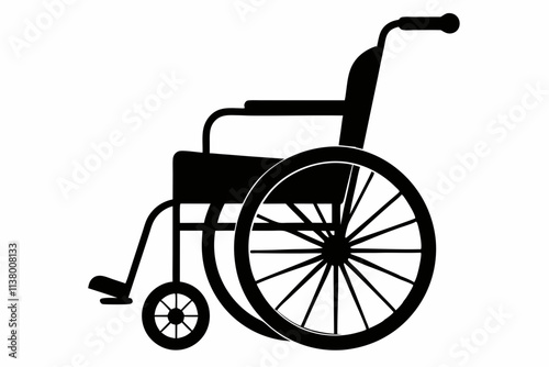 wheelchair isolated on white background