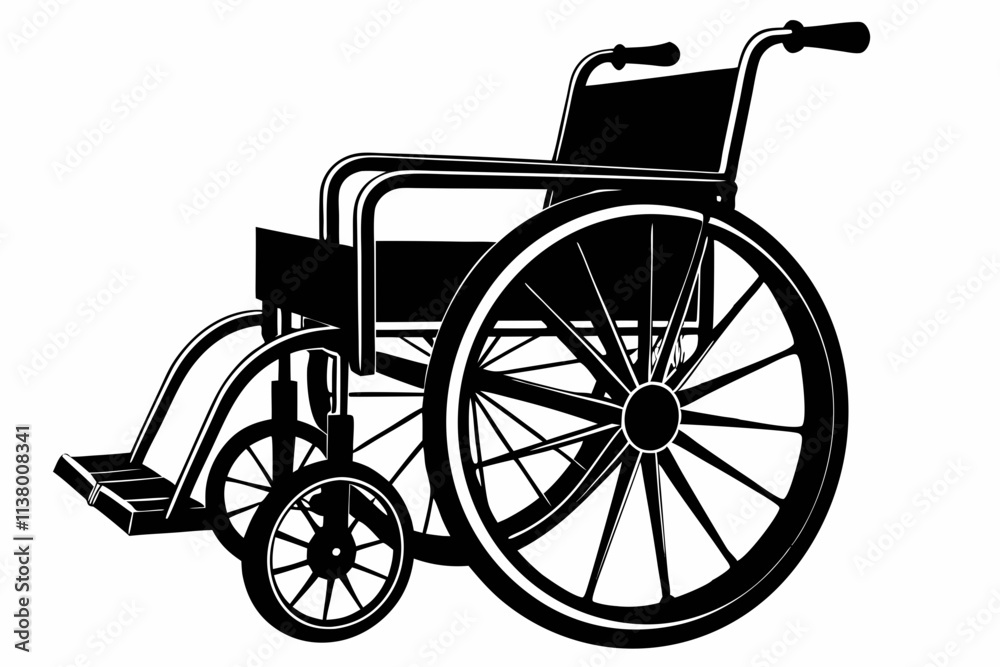 Fototapeta premium wheelchair isolated on white background