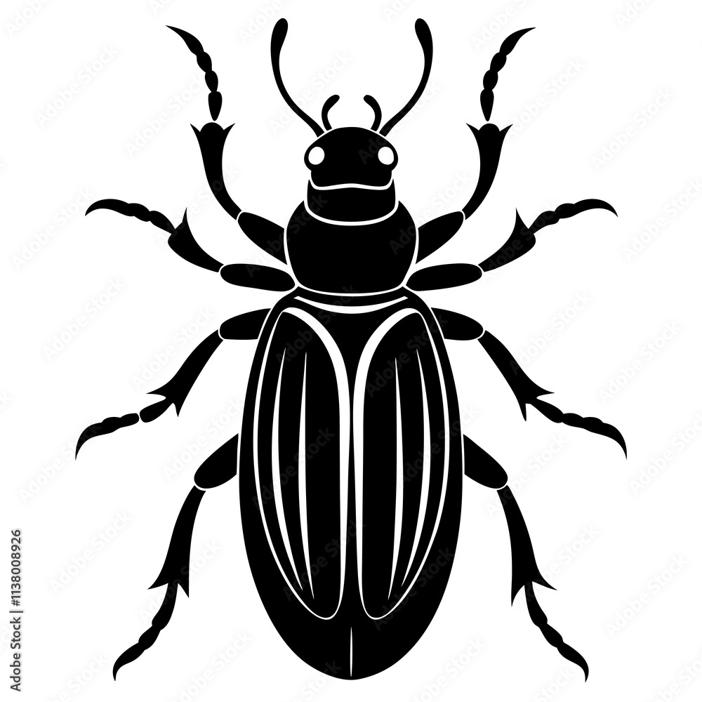 Beetle Silhouette vector illustration Beetle Silhouette vector illustration