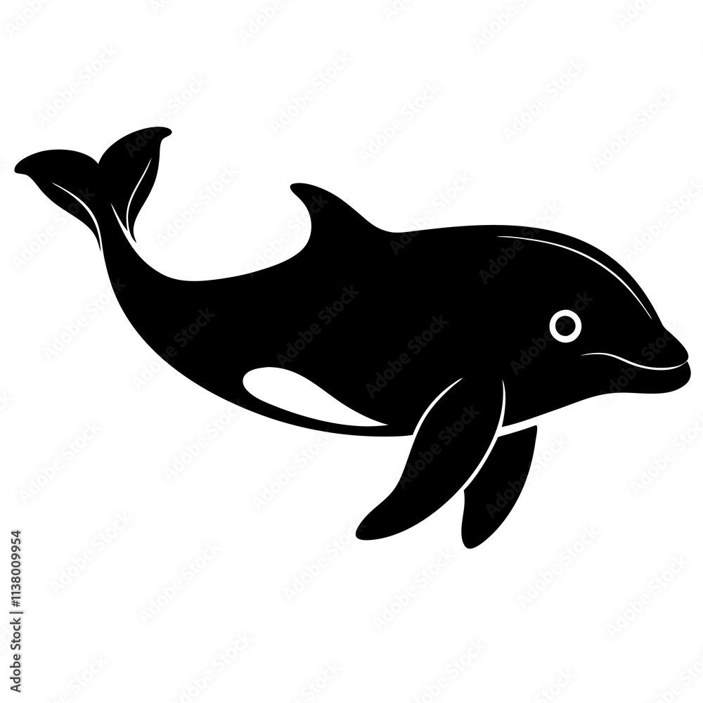 Beluga Whale Silhouette vector illustration Beluga Whale Silhouette vector illustration