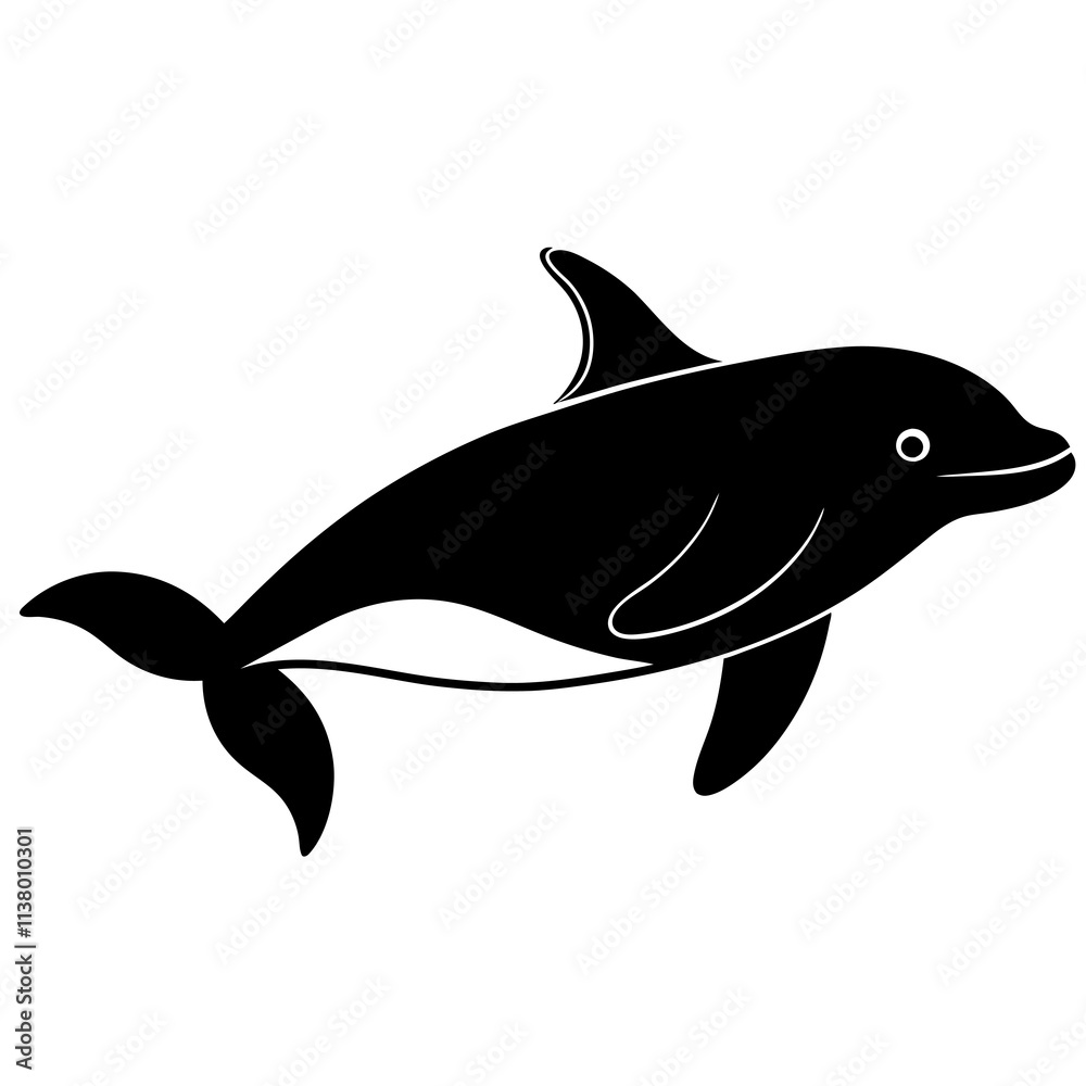 Beluga Whale Silhouette vector illustration Beluga Whale Silhouette vector illustration