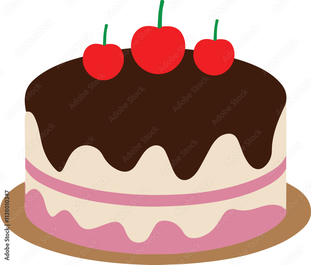 Cake clip art vector design art and illustration.