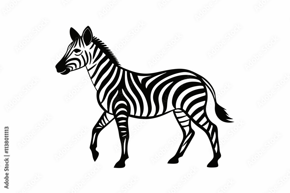Obraz premium zebra vector silhouette