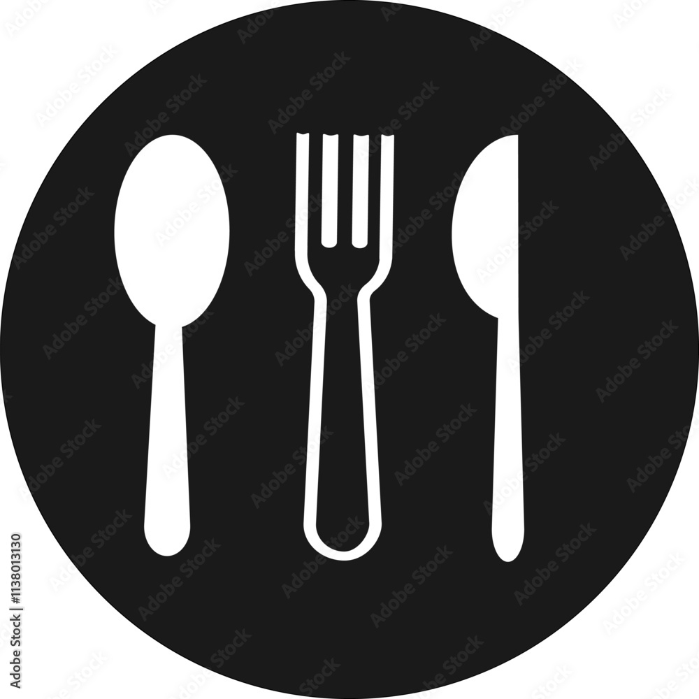 Table knife and fork utensils indicating a diner or food Spoon and fork vector icon
Table knife and fork utensils indicating a diner or food Spoon and fork vector icon