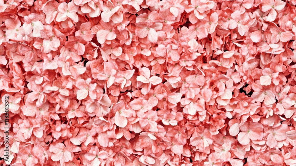 Fototapeta premium A Stunning Display of Delicate Pink Hydrangea Petals