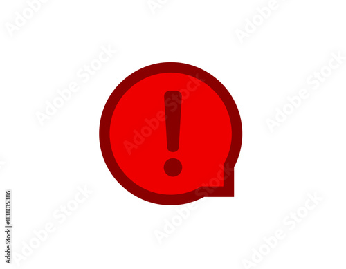 A bold red warning sign featuring an exclamation mark, symbolizing alert and caution.
