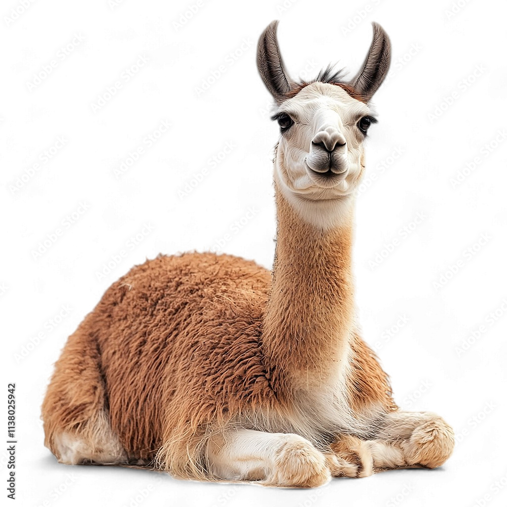 Obraz premium Llama On Transparent background
