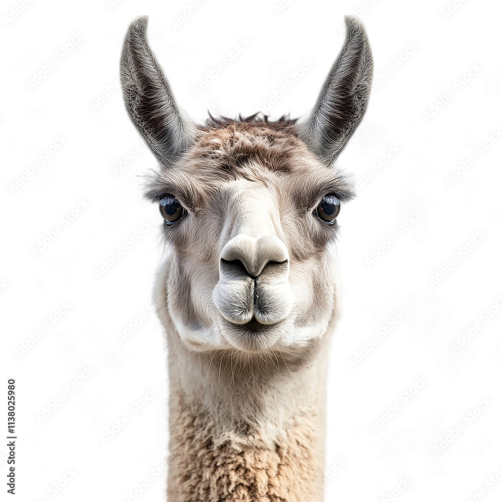 Obraz premium Llama On Transparent background