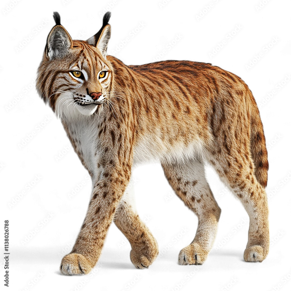 Obraz premium Lynx Animal On Transparent background