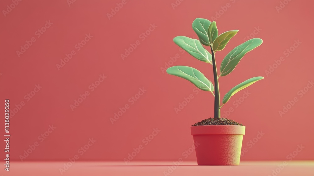 coins nurturing growth flat design side view renewable theme 3D render Complementary Color Scheme coins nurturing growth flat design side view renewable theme 3D render Complementary Color Scheme