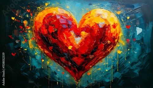 Colorful Valentines Day Hea...