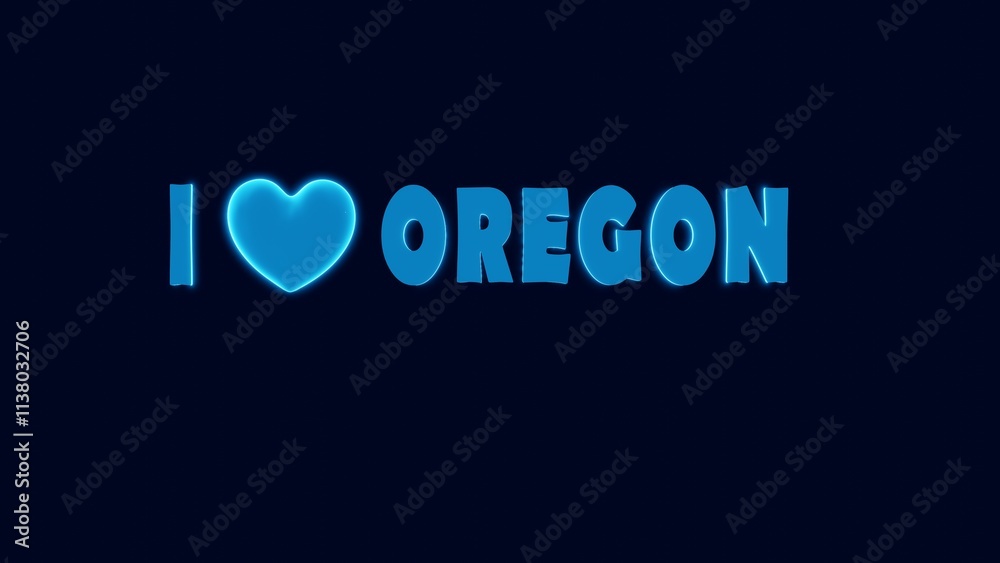 I LOVE OREGON NEON STYLE DESIGN I LOVE OREGON NEON STYLE DESIGN