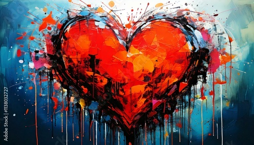 Red Valentines Day Heart Ba...