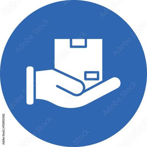 Receiving Dock glyph circle icon