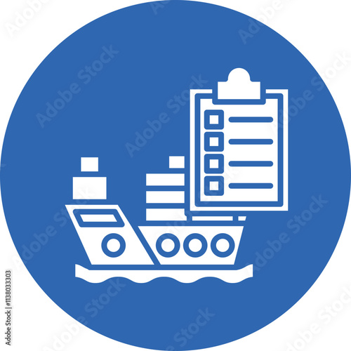 Shipping Manifest glyph circle icon